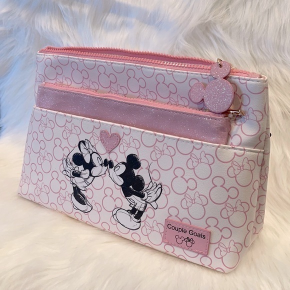 Disney Handbags - Disney Mickey & Minnie Mouse Make Up Bag Cosmetics Set (2pc)